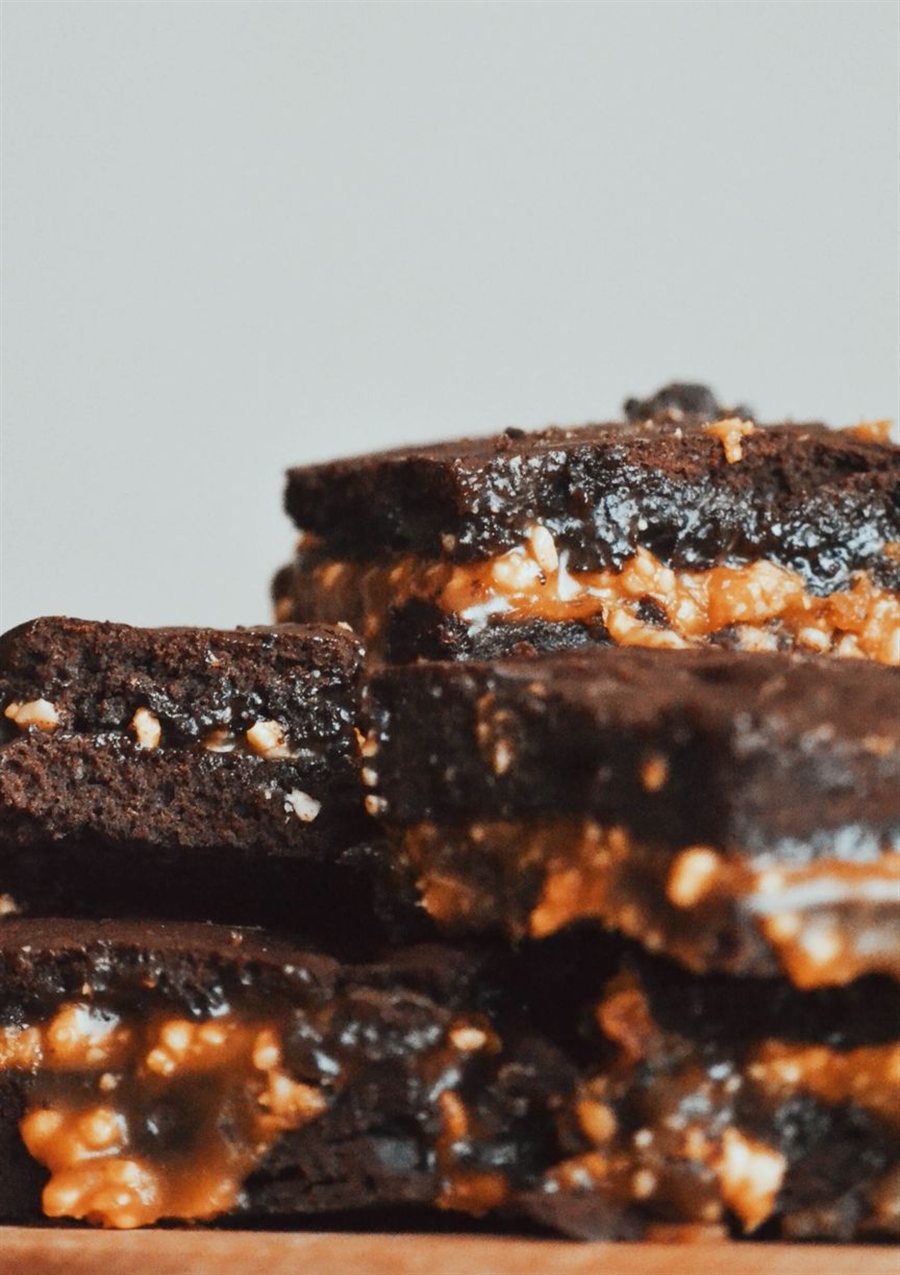 Fudgy Salted Caramel Brownies (Box of 8)